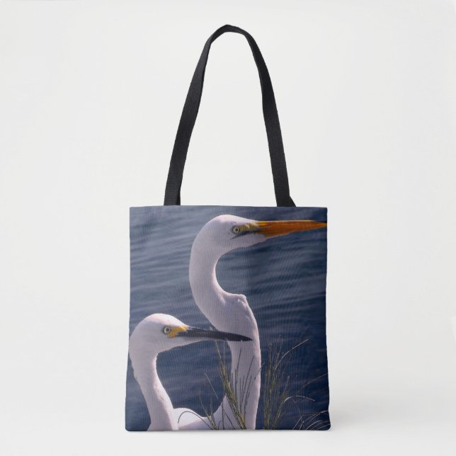 Posing Egrets Tasche (Vorderseite)