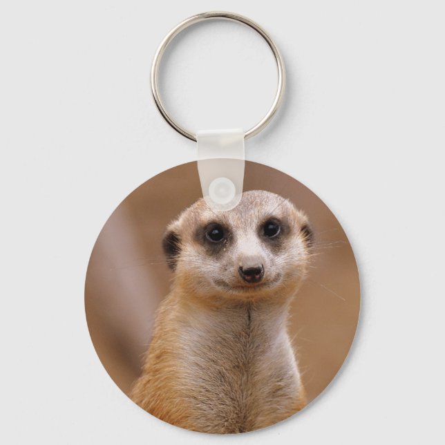 Posing Meerkat Schlüsselanhänger (Vorderseite)