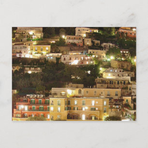 Positano bei Nacht - Zuhause Postkarte