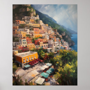 Positano Italie Peinture Art Imprimer Poster