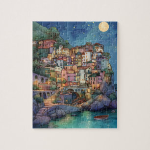 Positano, Italien - Coastal Village & Starry Sky