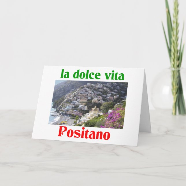 Positano Italien Feiertagskarte (Vorderseite)