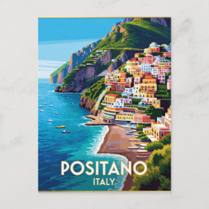 Positano Italien Küsten-Reiseszene 🌊 Postkarte