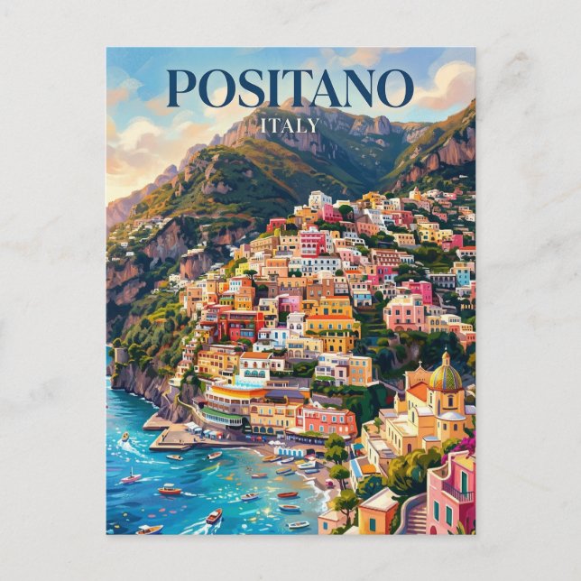 Positano Italien Postkarte (Vorderseite)