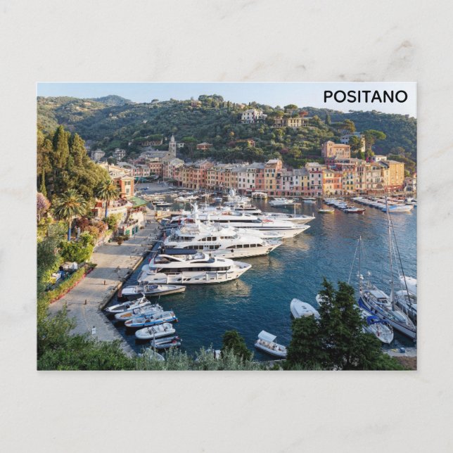 Positano Italy Travel Foto Postkarte (Vorderseite)