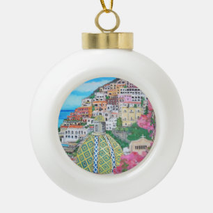 Positano - Keramik-Ball-Verzierung Keramik Kugel-Ornament