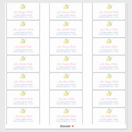 Positano Lemons Guest Envelope Address Labels