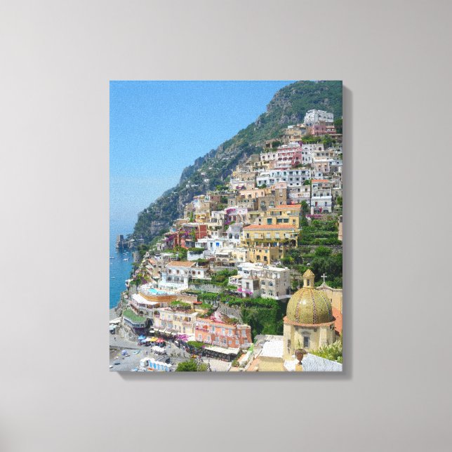 Positano Stretched Canvas Print Leinwanddruck (Vorderseite)