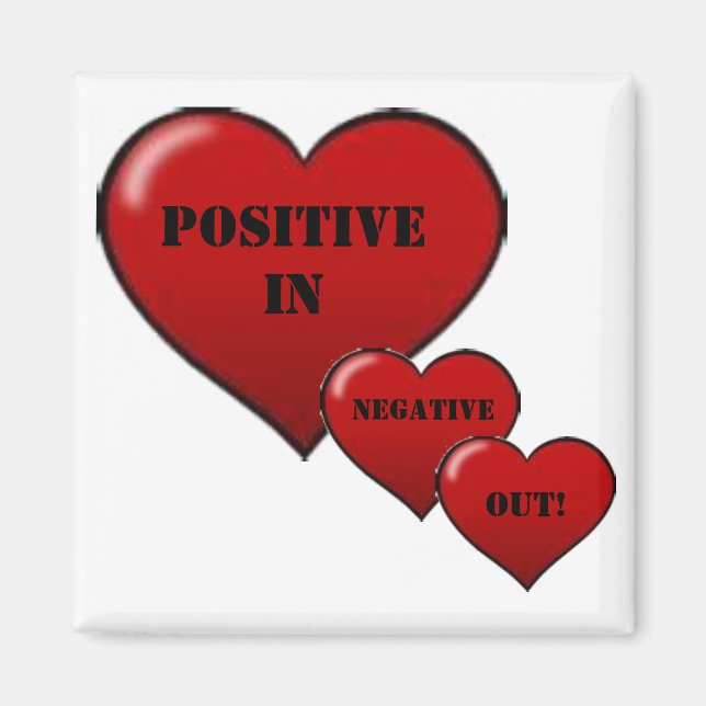 Positif, Négatif, Aimant (Devant)