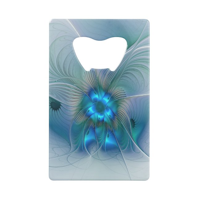 Position, Abstrait bleu turquoise fractal (Devant)
