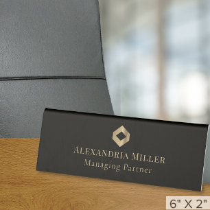 Position des eleganten Logos Tischaufsteller