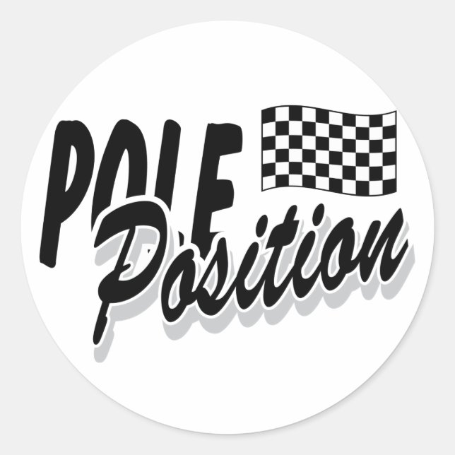 Position des Pols Runder Aufkleber (Vorderseite)