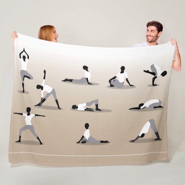 POSITIONEN VON YOGA FLEECEDECKE (Beispiel)