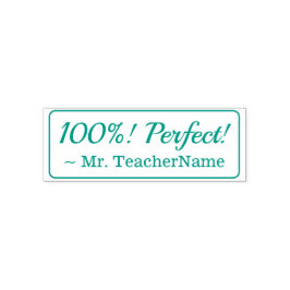 Positiv "100%! Perfekt!" + Benutzerdefinierter Ler Permastempel