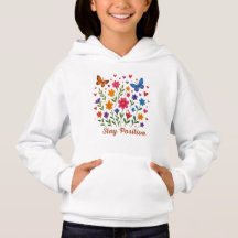 Positiv bleibe - Blume und Schmetterlinge
