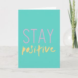 Positiv bleibe Modern Good Vibes Aqua Pink Yello Karte