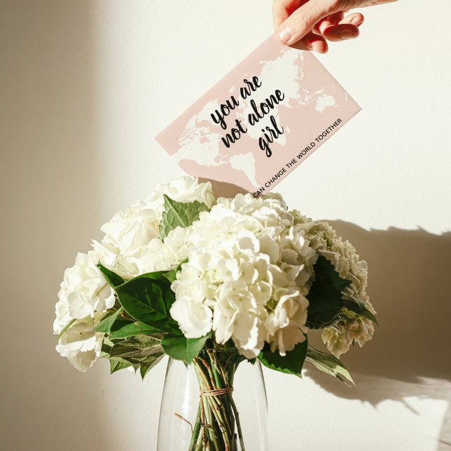 Positiv, dass Sie nicht allein Mädchen Motivation  Magnetkarte (Von Creator hochgeladen)