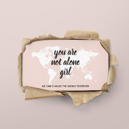 Positiv, dass Sie nicht allein Mädchen Motivation  Visitenkarte