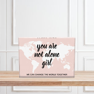 Positiv Du Bist Nicht Allein Mädchen Motivationszi Fotoblock