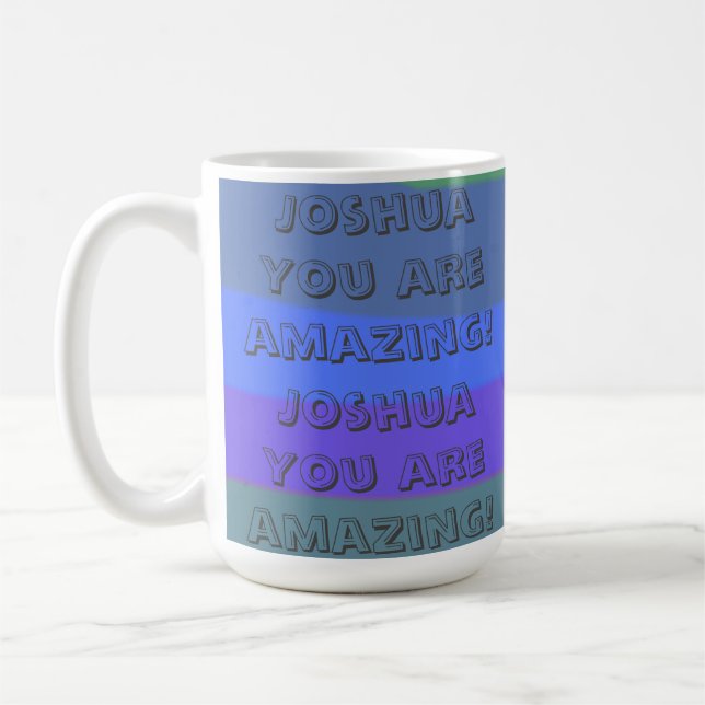 Positiv ermutigend Cartoon Text farbig Kaffeetasse (Links)