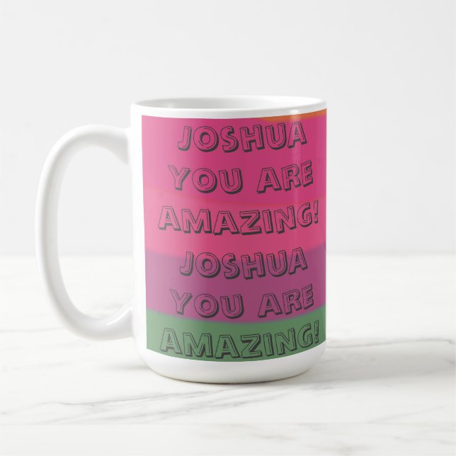 Positiv ermutigend Cartoon Text farbig Kaffeetasse (Links)