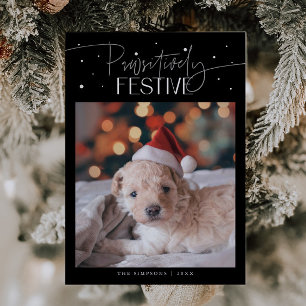 Positiv Festlicher Hund Foto Schwarzes Weihnachten