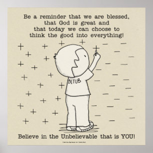 Positiv gesegnet poster