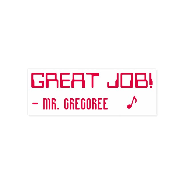 Positiv: "GROSSE ARBEIT!" Erzieherin Rubber Briefm Permastempel (Design)