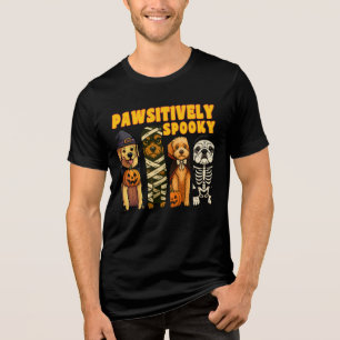 Positiv Gruseliger Halloween-Hundekostüm-Haustierl Tri-Blend Shirt