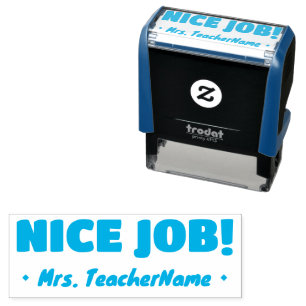 Positiv, kühl "NICE JOB!" Erzieherin Rubber Briefm Permastempel