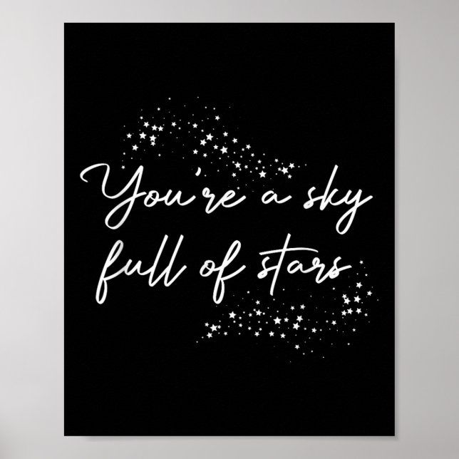 Positiv Motivierend, man ist voller Sterne Poster (Vorne)