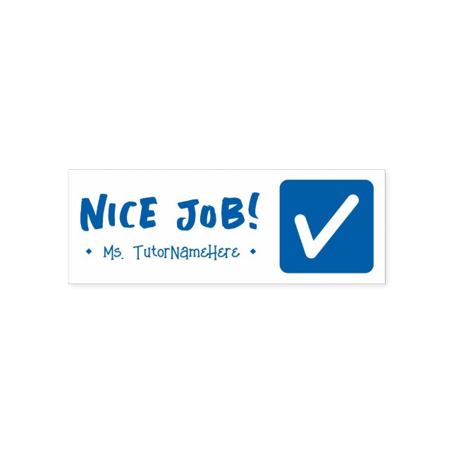 Positiv "NICE JOB!" Tutor Rubber Briefmarke Permastempel (Design)