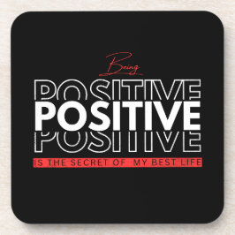 Positiv sein getränkeuntersetzer