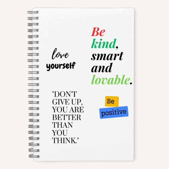 positiv sein notizbuch (Vorderseite)