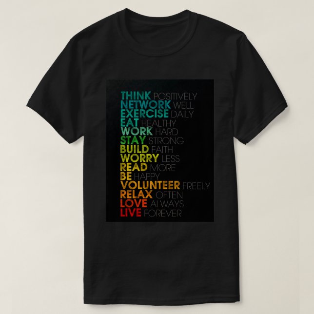 positiv sein T-Shirt (Design vorne)