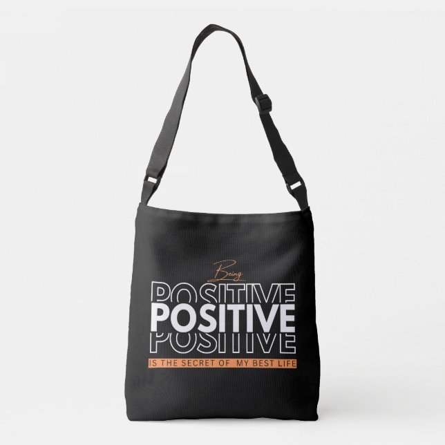 Positiv sein tragetaschen mit langen trägern (Rückseite)