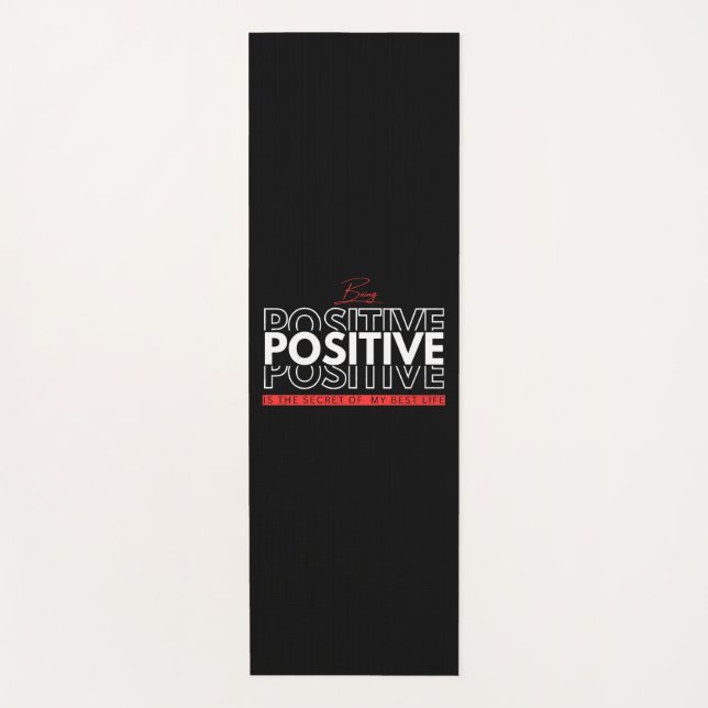 Positiv sein yogamatte (Vorderseite)