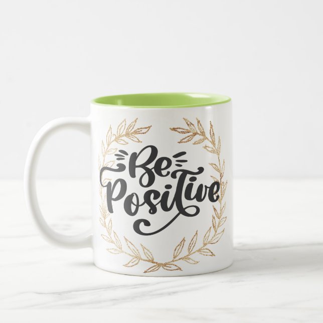 positiv sein zweifarbige tasse (Links)
