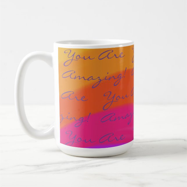 Positiv sind Sie Phantastisch farbig Kaffeetasse (Links)