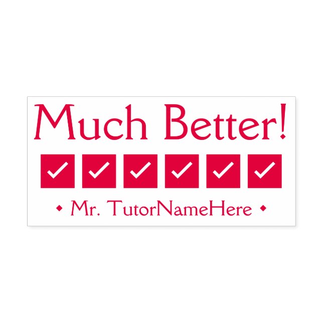 Positiv "Viel besser!" Lehrerin Rubber Briefmarke Permastempel (Design)