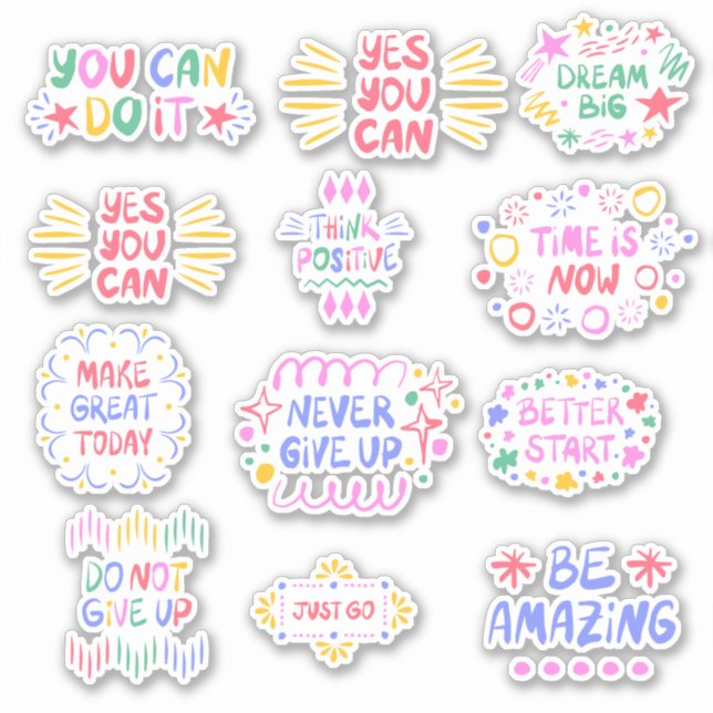 Positive Affirmation Custom-Cut Vinyl Sticker (Vorderseite)