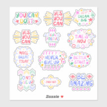 Positive Affirmation Custom-Cut Vinyl Sticker