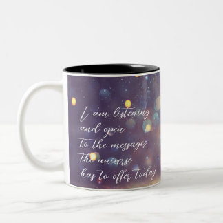 Positive Affirmation Sleek Green/Gold Zweifarbige Tasse