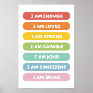 Positive Affirmationen Poster