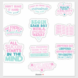 Positive Affirmations Spiegelpack Set von Aufkleber