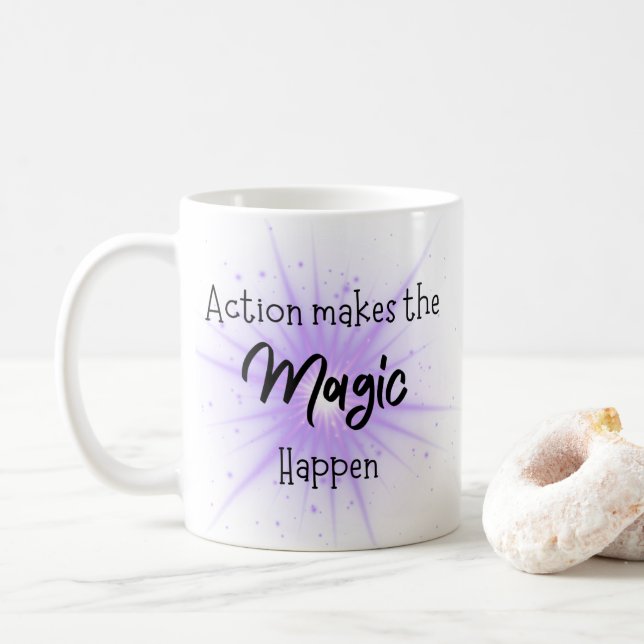 Positive Affirmative Kaffee-Tasse Kaffeetasse (Mit Donut)