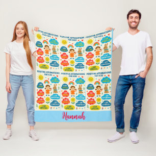 Positive Affirmative Kids - inspirierender, gemütl Fleecedecke