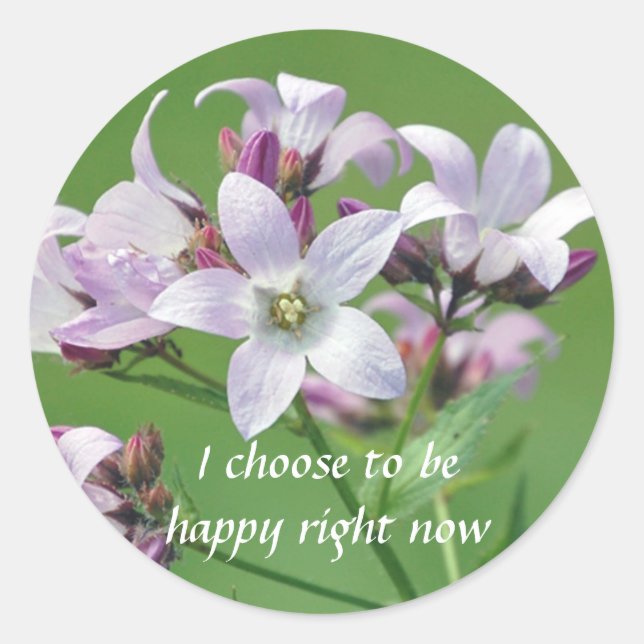 Positive Affirmative Motivation über Glück Runder Aufkleber (Vorderseite)