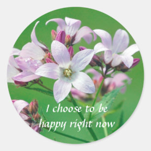 Positive Affirmative Motivation über Glück Runder Aufkleber