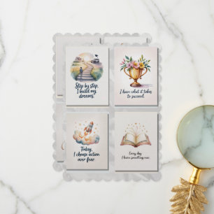 Positive Affirmative Positivity Cards mit 8 positi Dankeskarte